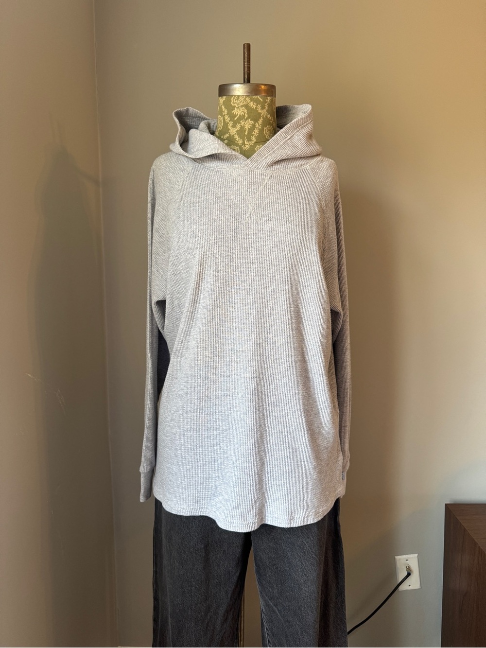 Light Gray Hooded Thermal Shirt